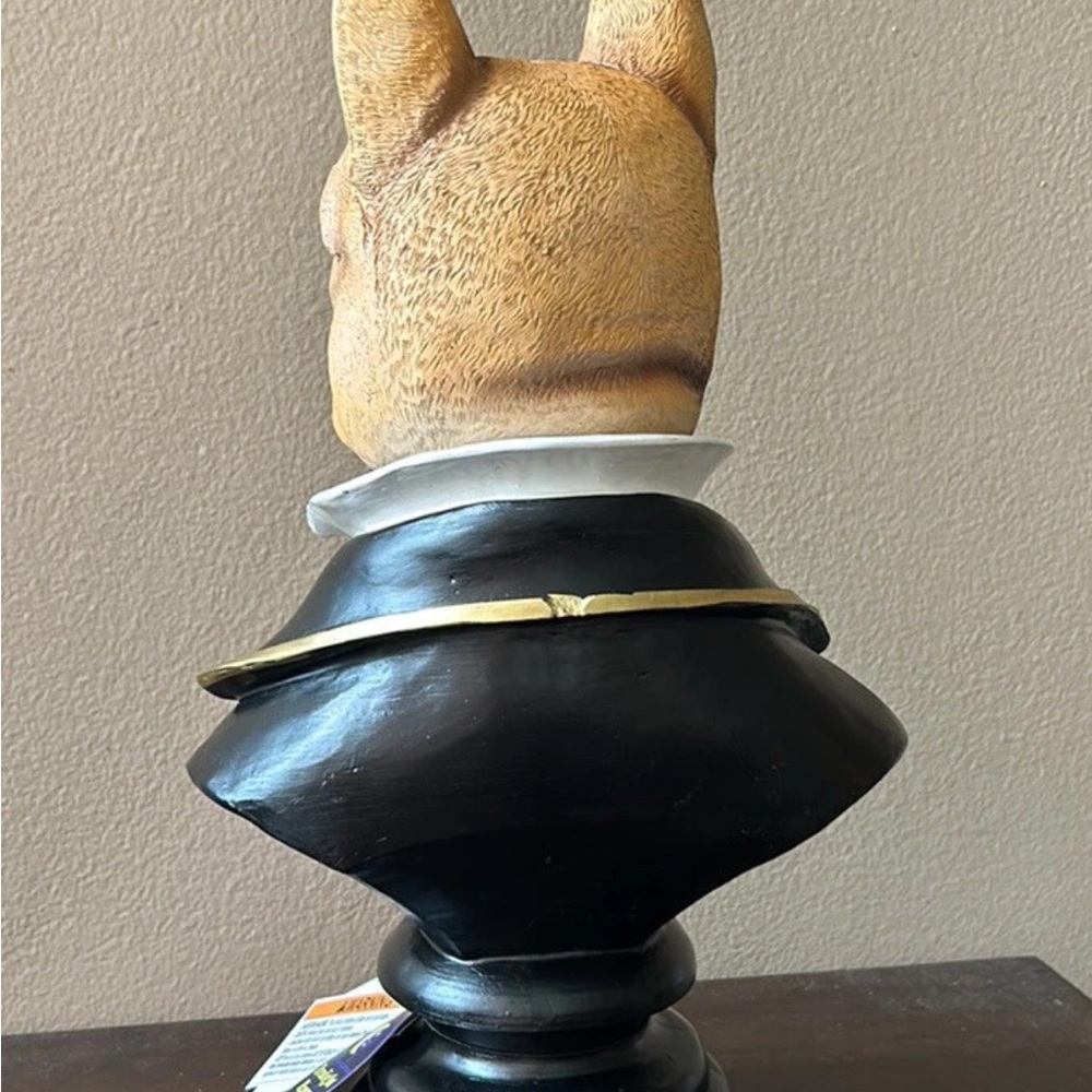 Moonlight Manor French Bulldog Pedestal/Bust Figurine W/LED Light Up Eyes 14” - Picture 2 of 5